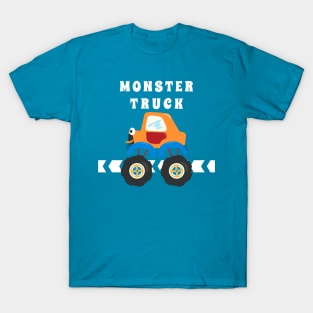 illustration of monster truck with cartoon style. T-Shirt